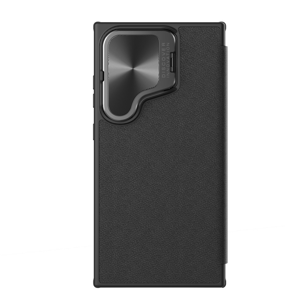 NILLKIN NILLKIN Galaxy S24 Plus Fodral Qin Lder Cam Kickstand Litchi Svart - Teknikhallen.se