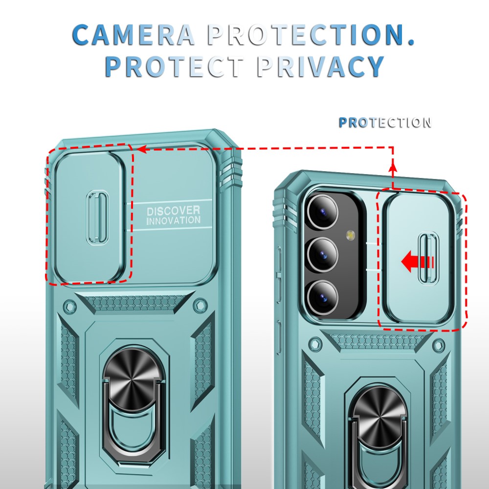  Galaxy S24 Plus Skal CamShield Ring Hybrid Armor Gr/Grn - Teknikhallen.se