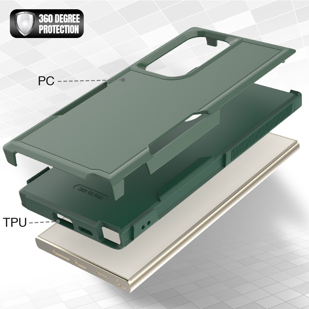 Samsung Galaxy S24 Ultra Skal Xtreme Shockproof Mörk Grön - Teknikhallen.se