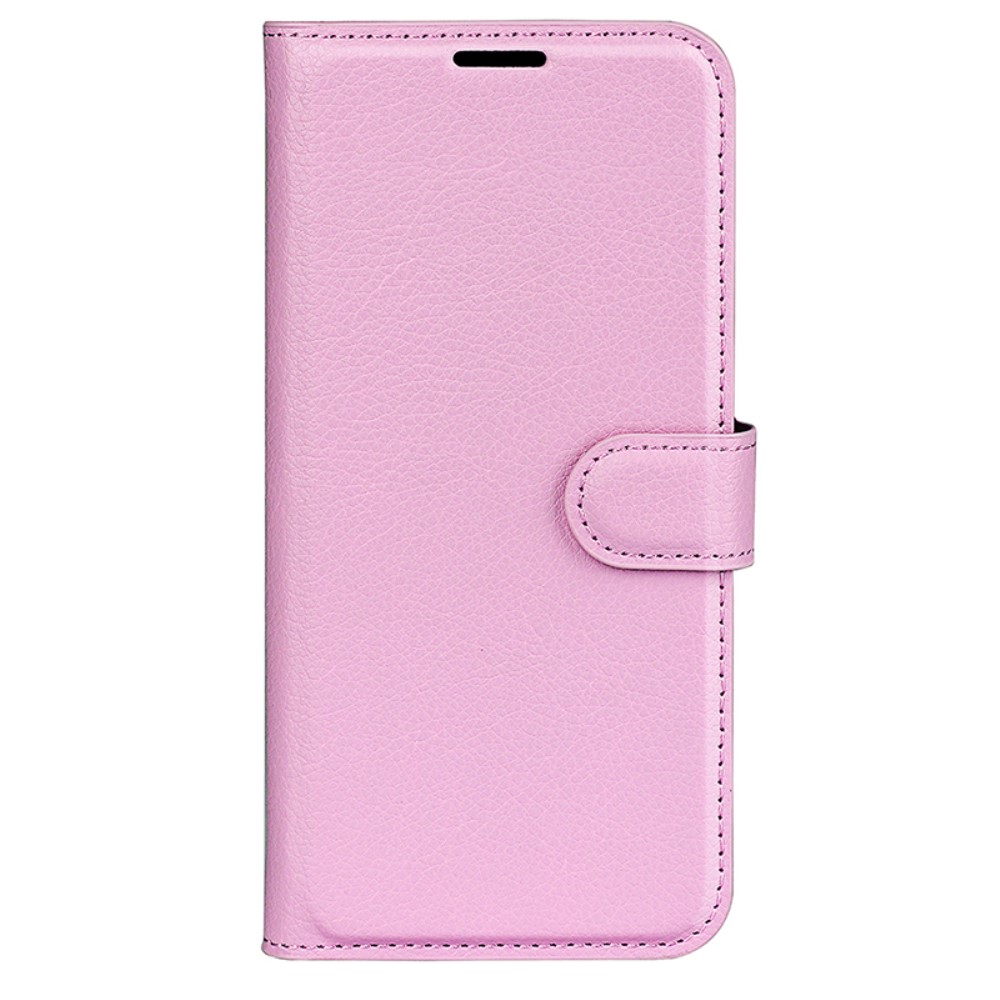  Samsung Galaxy S24 Ultra Fodral Lder Litchi Ljus Rosa - Teknikhallen.se