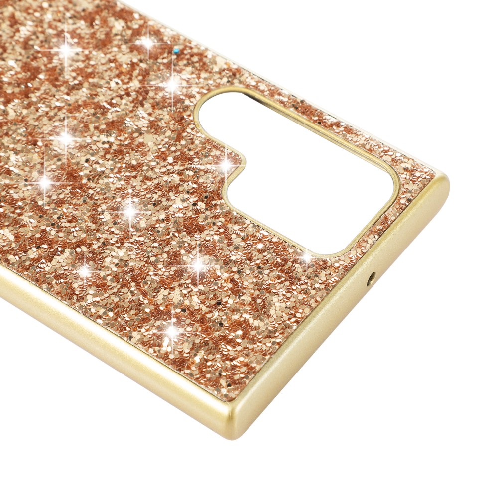  Galaxy S24 Ultra Skal Sparkling Glitter Guld - Teknikhallen.se