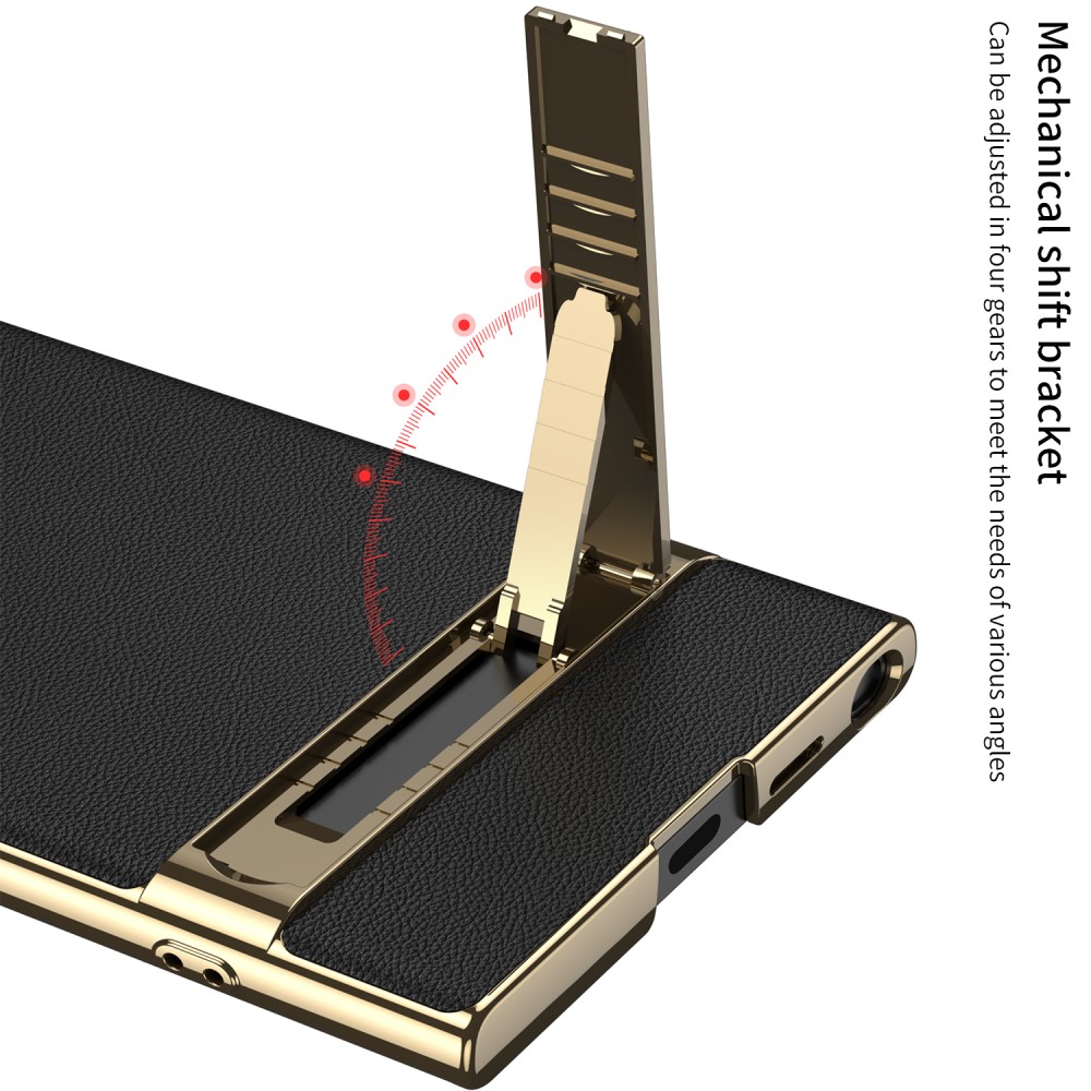 GKK GKK Galaxy S24 Ultra Skal Electroplate Kickstand Kolfiber Textur - Teknikhallen.se