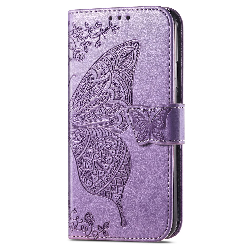  Samsung Galaxy S24 Ultra Fodral Big Butterfly Ljus Lila - Teknikhallen.se