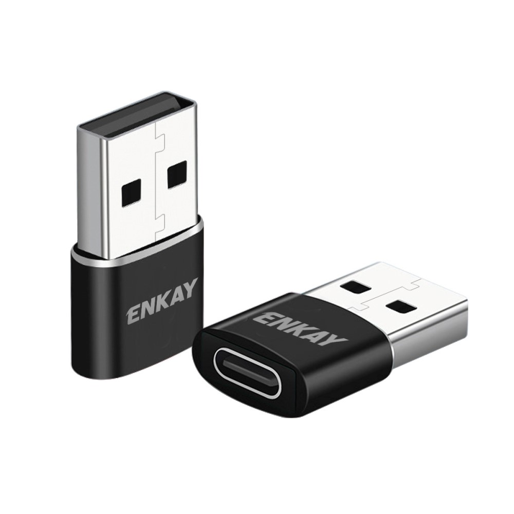 ENKAY ENKAY USB-A Till USB-C Adapter Svart - Teknikhallen.se