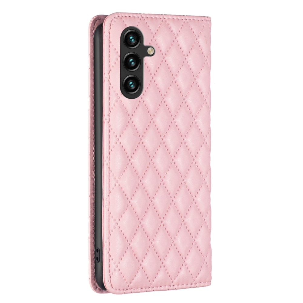  Samsung Galaxy A35 5G Fodral Flip Diamond Läder Ljus Rosa - Teknikhallen.se