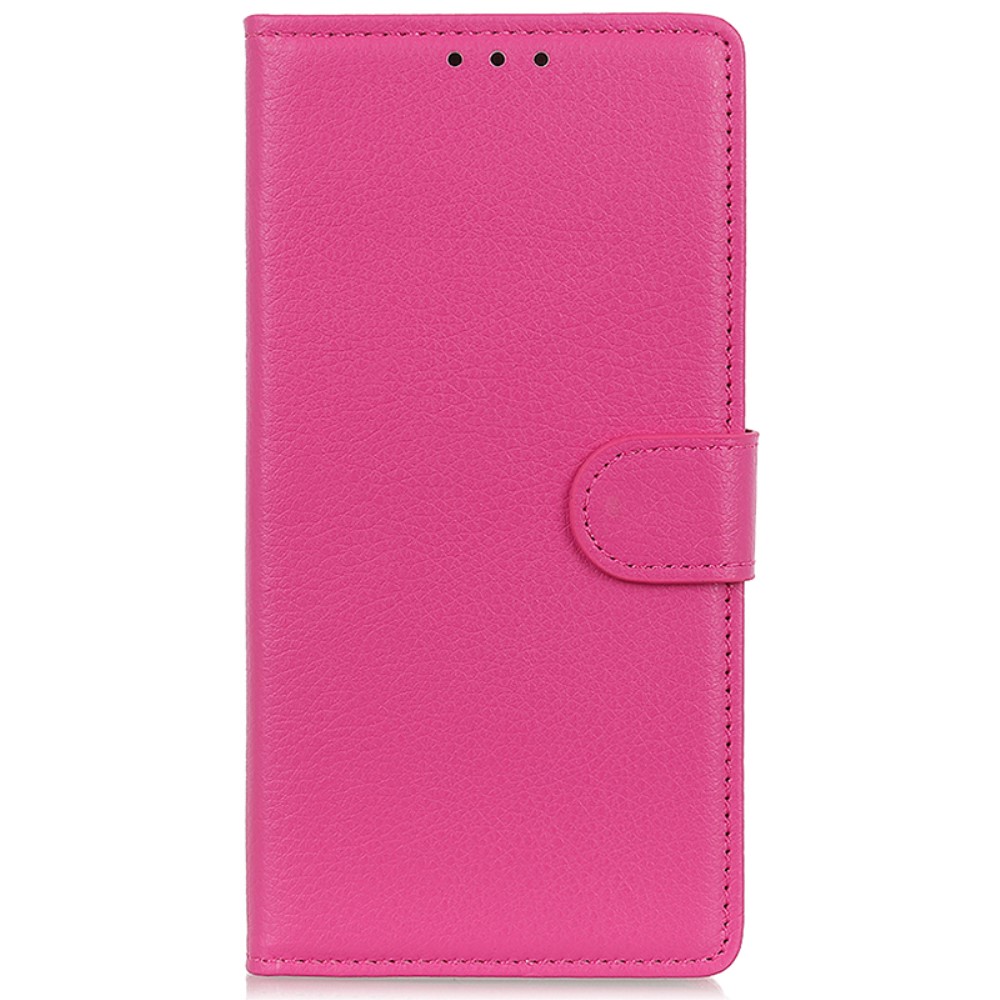  Samsung Galaxy A35 5G Fodral Litchi Läder Rosa - Teknikhallen.se