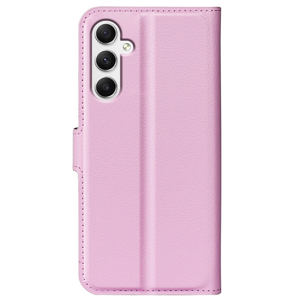  Samsung Galaxy A35 5G Fodral Läder Litchi Ljus Rosa - Teknikhallen.se