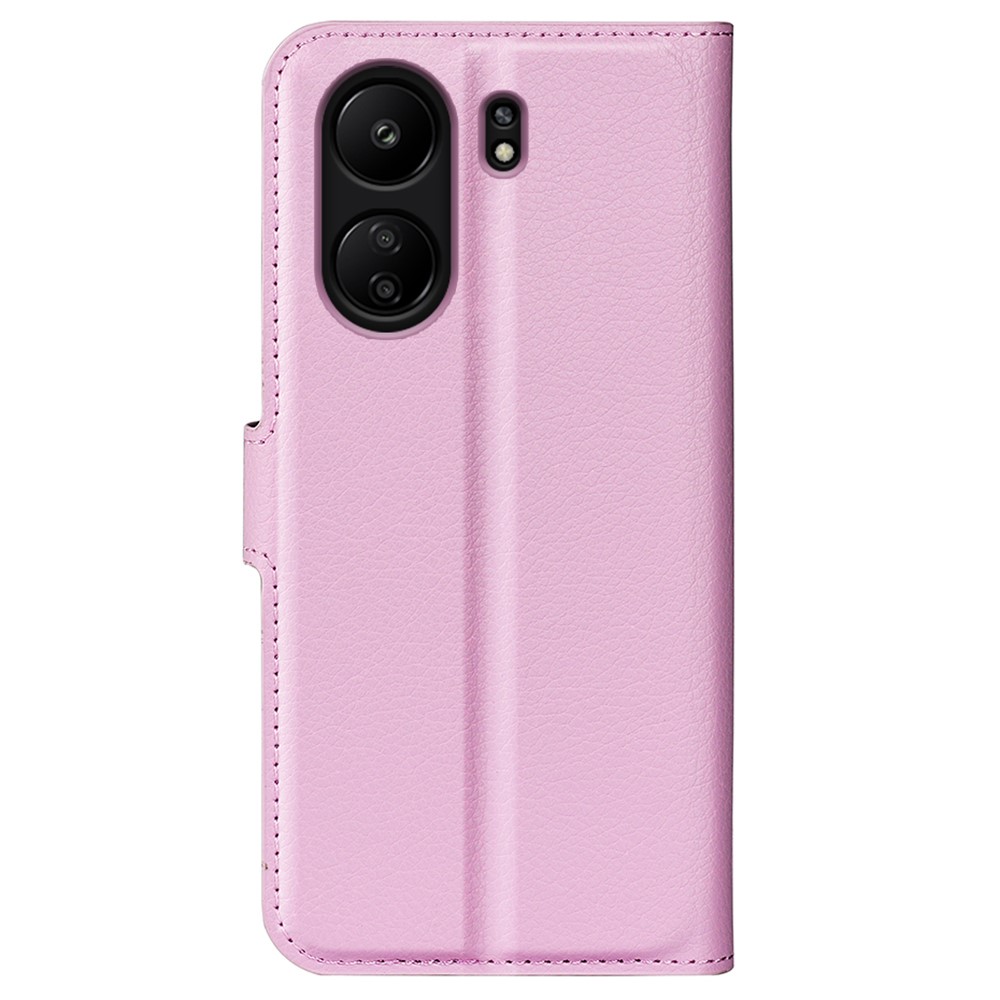  Xiaomi Redmi 13C 4G Fodral Litchi Lder Ljus Rosa - Teknikhallen.se