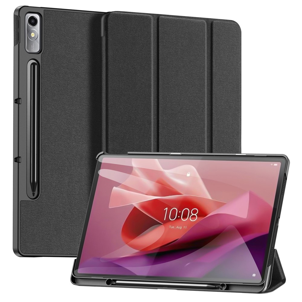 DUX DUCIS DUX DUCIS Lenovo Tab P12 Fodral DOMO Tri-Fold Läder Svart - Teknikhallen.se