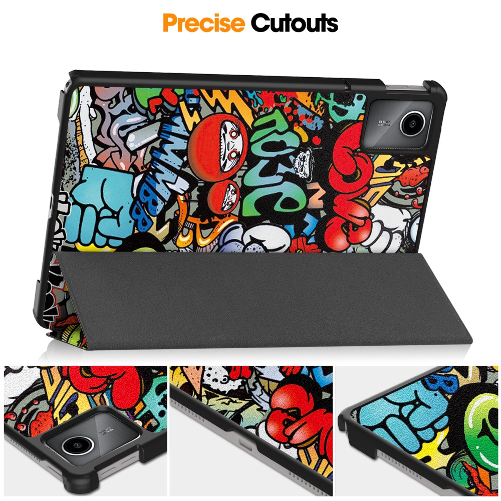  Lenovo Tab M11 Fodral Tri-Fold Läder Graffiti - Teknikhallen.se