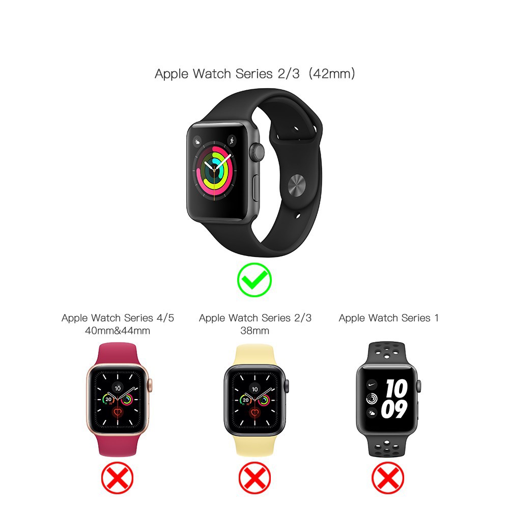 ShellBox ShellBox Armband Apple Watch 42 mm Vattentätt Skal Svart - Teknikhallen.se