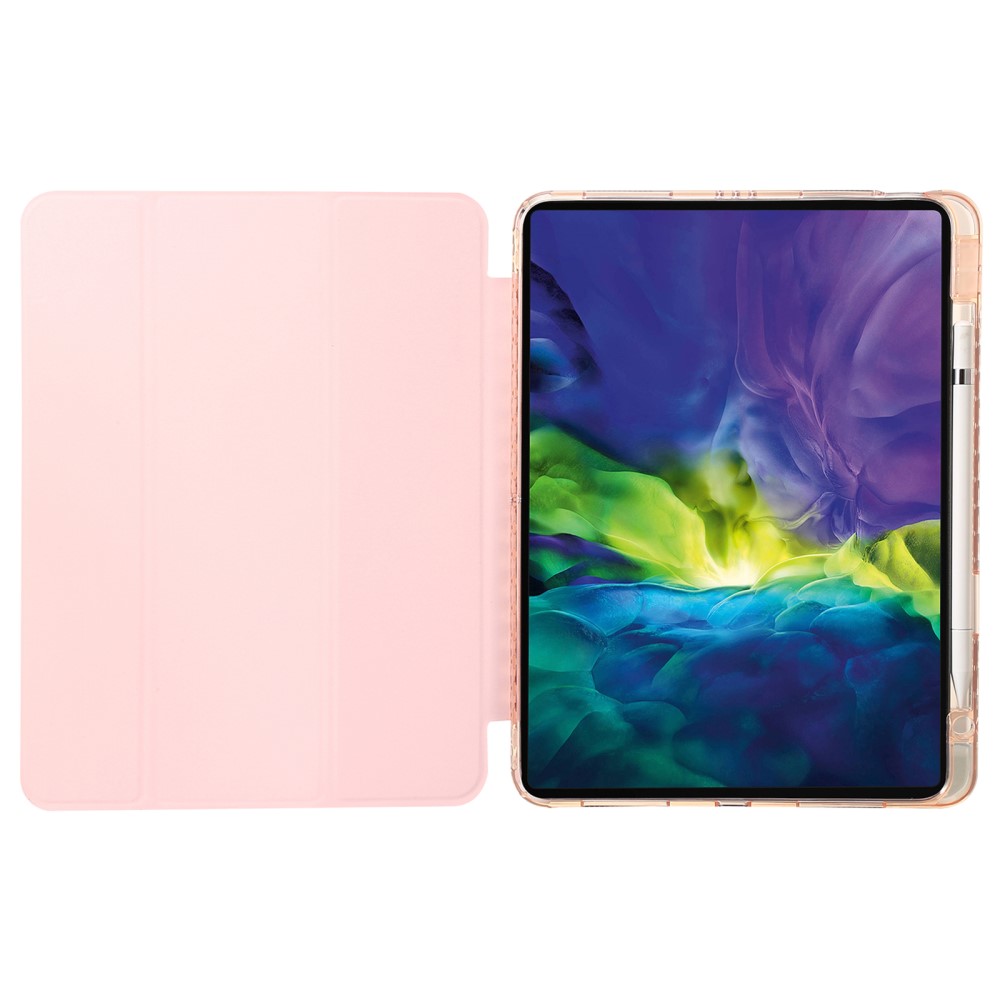  iPad Pro 13 2024 Tri-Fold Fodral Med Penhållare Ljus Rosa - Teknikhallen.se