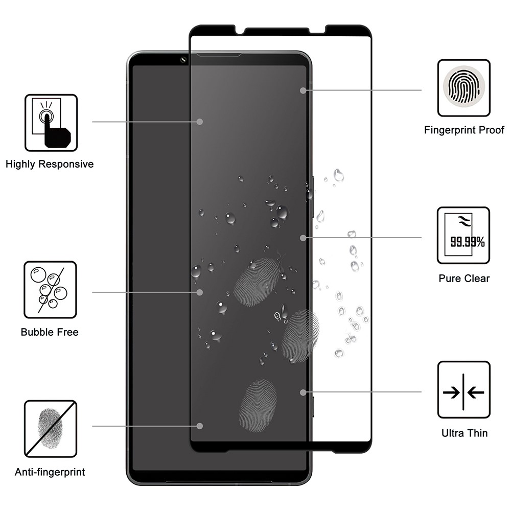  Sony Xperia 1 VI Heltckande Skrmskydd Transparent - Teknikhallen.se