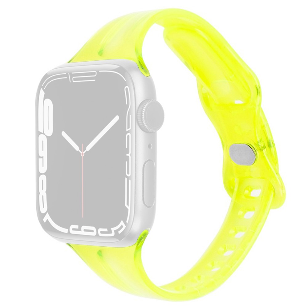  Apple Watch 42/44/45/49mm CrystalFlex TPU Armband Gul - Teknikhallen.se