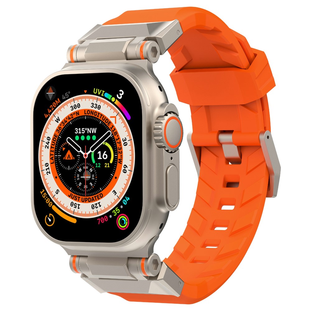  Apple Watch 42/44/45/49mm RobustFit Armband Orange - Teknikhallen.se