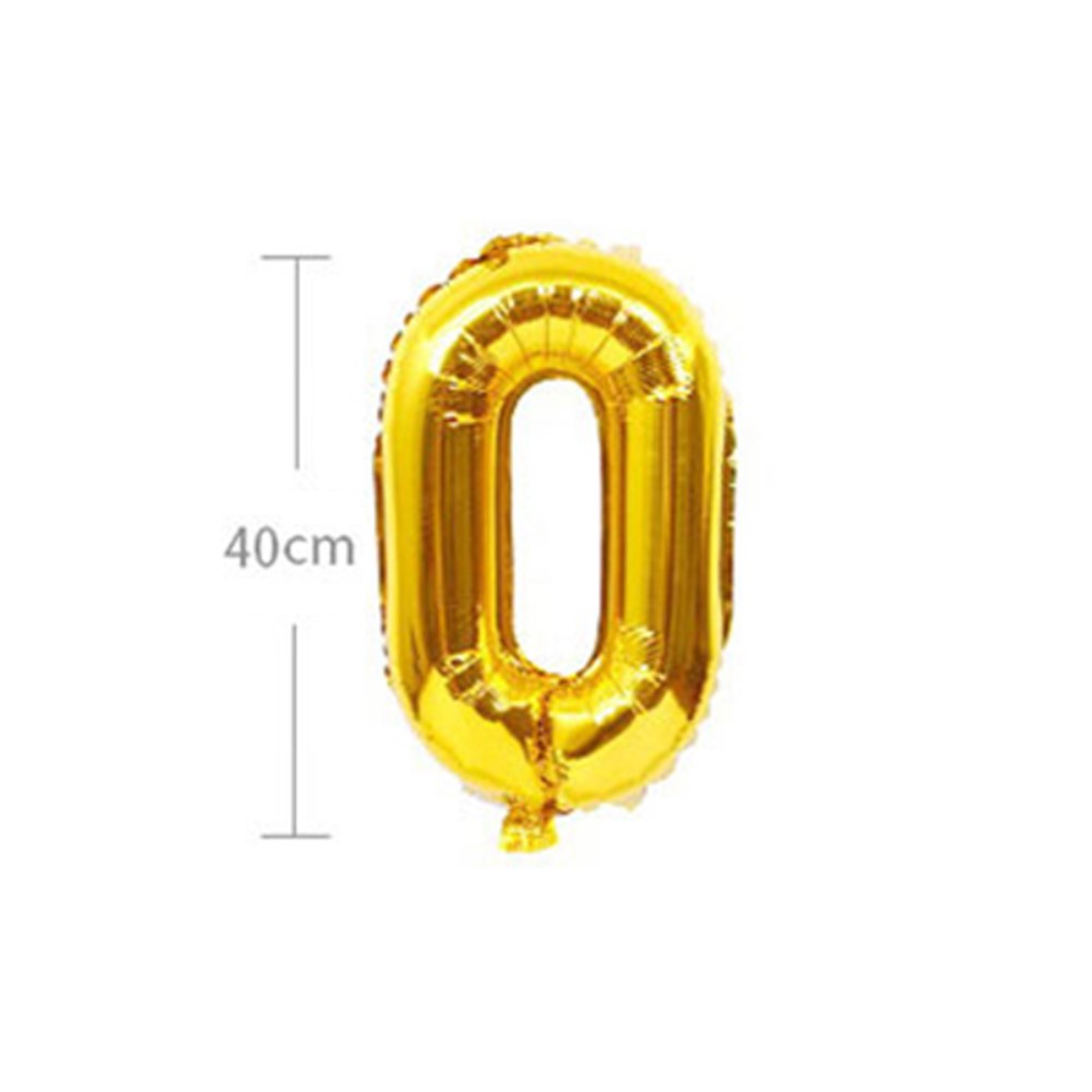  Sifferballong Nummer 2 40 cm Guld - Teknikhallen.se