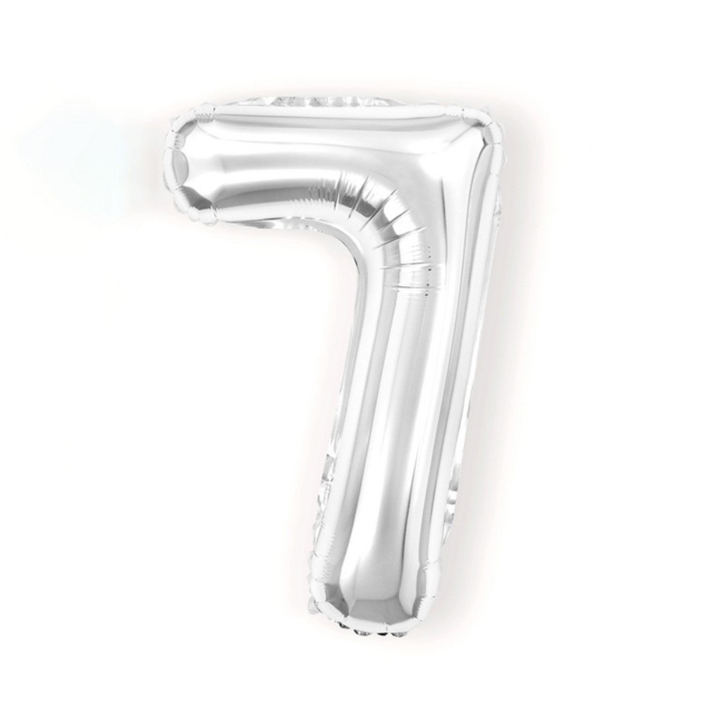  Sifferballong Numemr 7 40 cm Silver - Teknikhallen.se