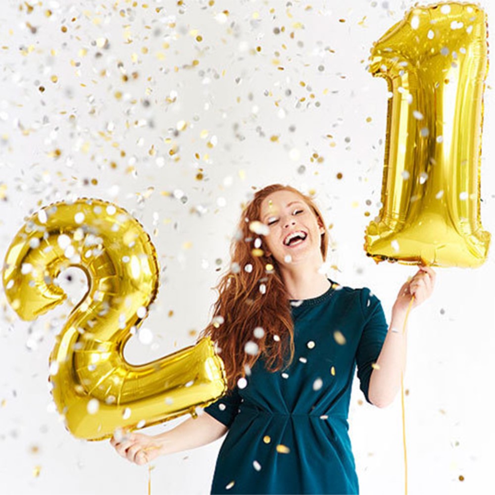  Sifferballong Nummer 3 70 cm Silver - Teknikhallen.se