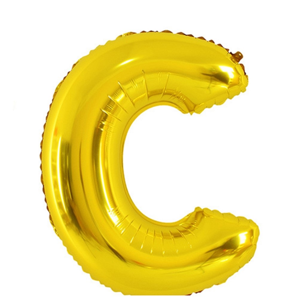  Bokstavsballong C 70 cm Guld - Teknikhallen.se
