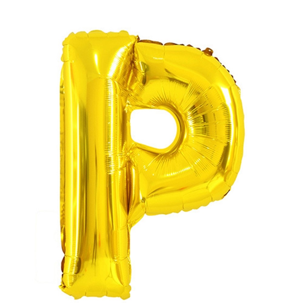  Bokstavsballong P 70 cm Guld - Teknikhallen.se