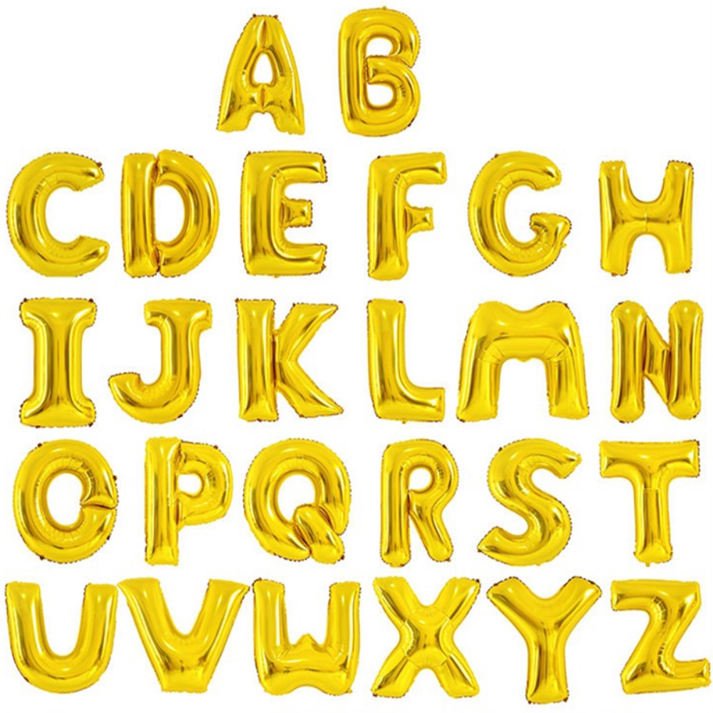  Bokstavsballong P 70 cm Guld - Teknikhallen.se