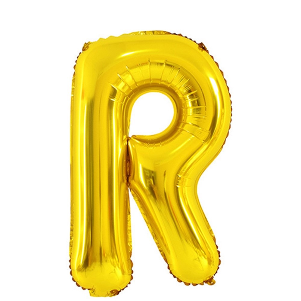  Bokstavsballong R 70 cm Guld - Teknikhallen.se