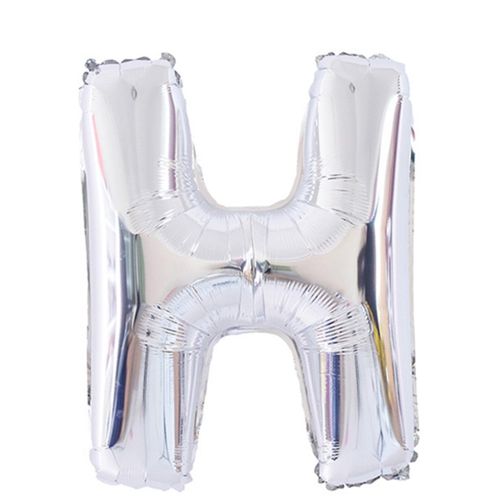  Bokstavsballong H 70 cm Silver - Teknikhallen.se