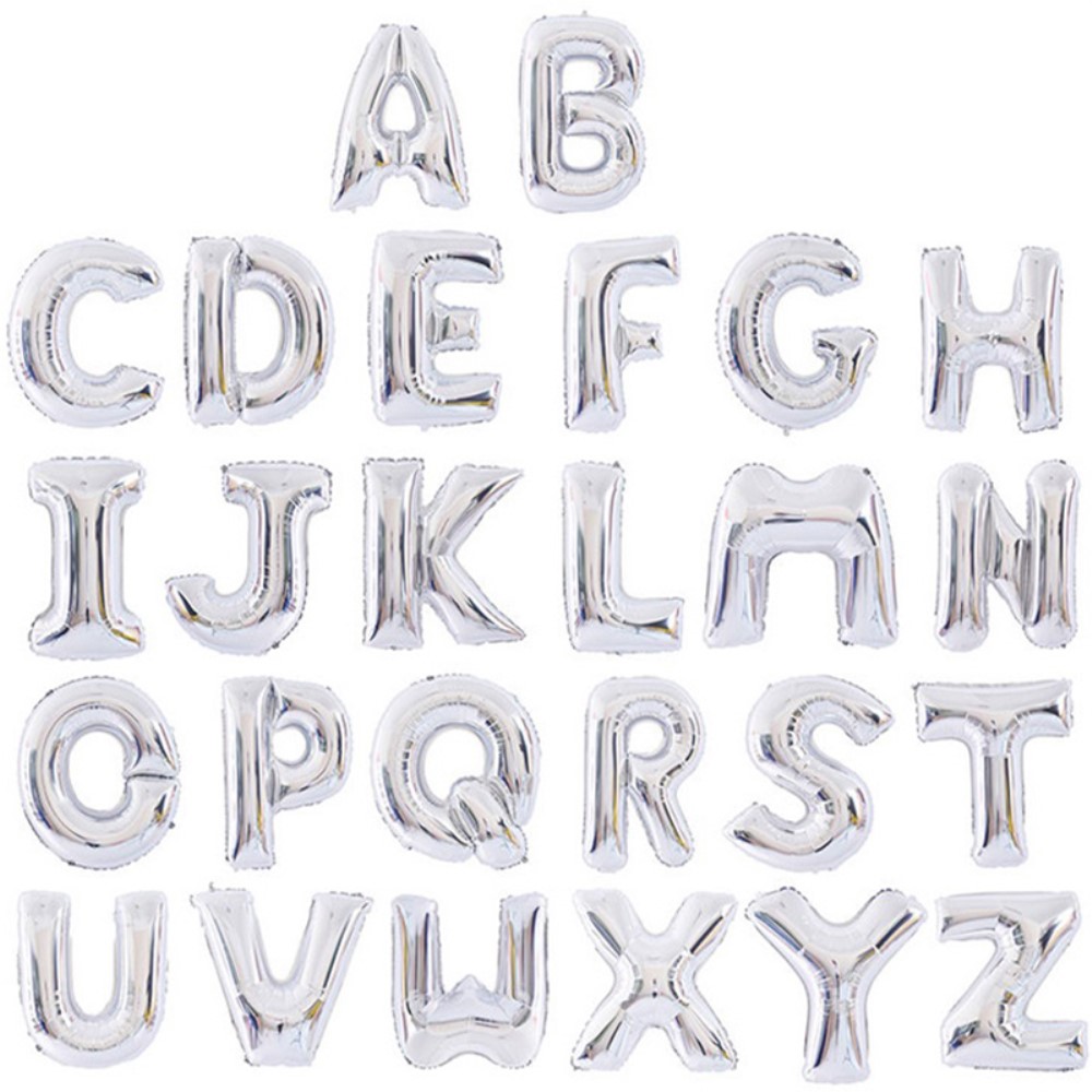  Bokstavsballong N 70 cm Silver - Teknikhallen.se