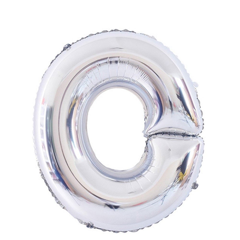  Bokstavsballong O 70 cm Silver - Teknikhallen.se