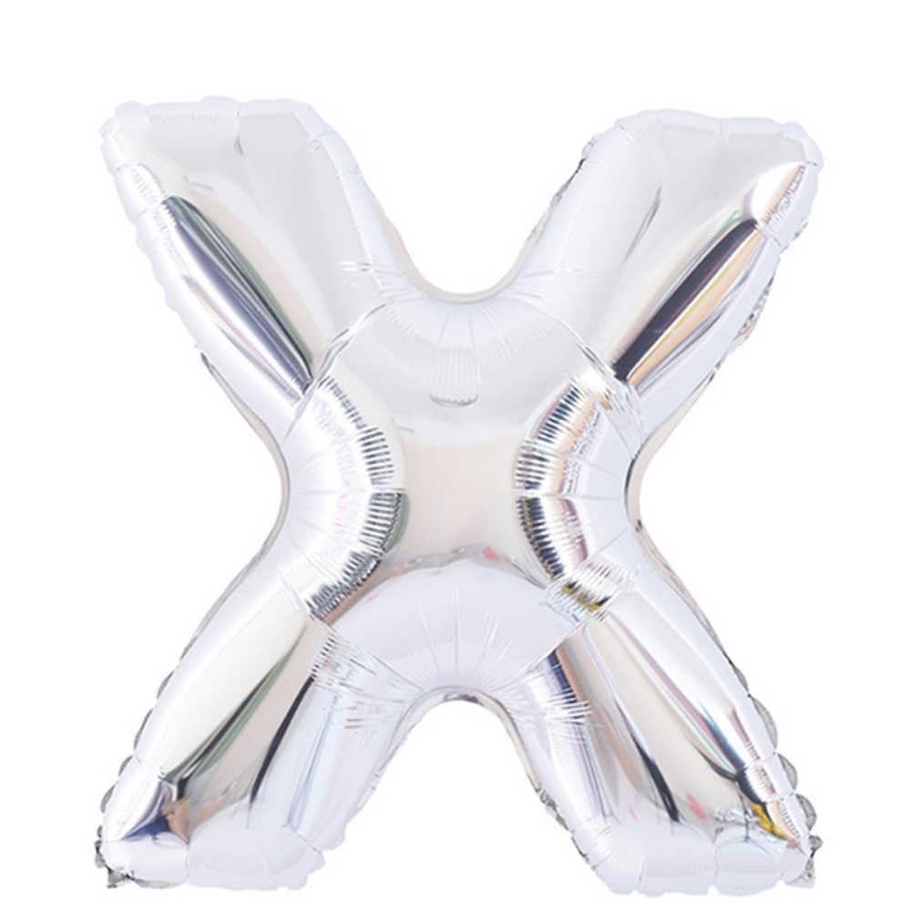  Bokstavsballong X 70 cm Silver - Teknikhallen.se