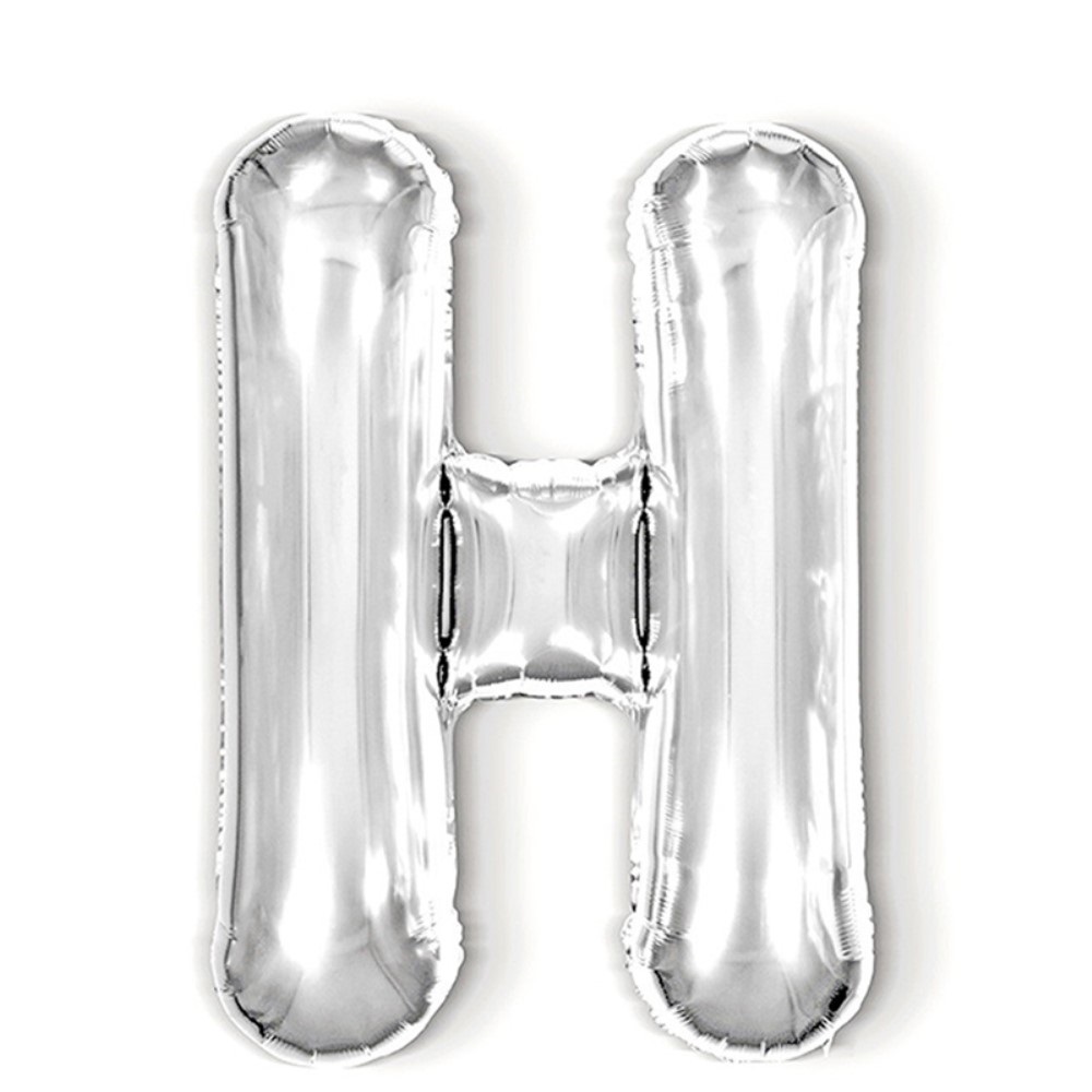  Bokstavsballong H 40 cm Silver - Teknikhallen.se