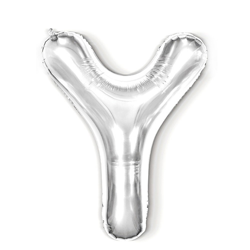  Bokstavsballong Y 40 cm Silver - Teknikhallen.se