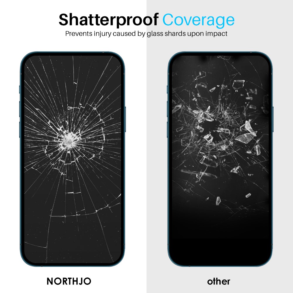 NORTHJO NORTHJO iPhone 14 Skrmskydd 2-PACK Hrdat Glas - Teknikhallen.se