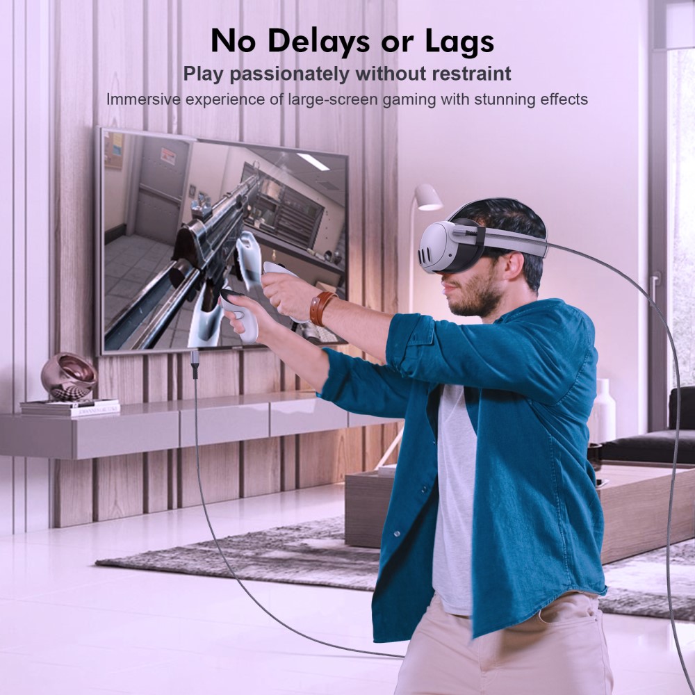  Link Kabel till VR Headset 5 m Gr - Teknikhallen.se