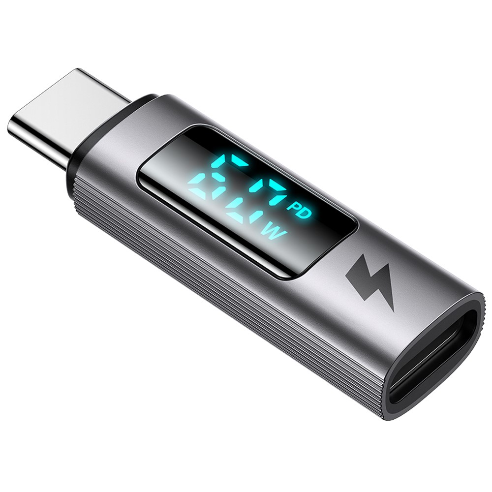 MCDODO MCDODO Lightning - USB-C Adapter Digital Display Grå - Teknikhallen.se