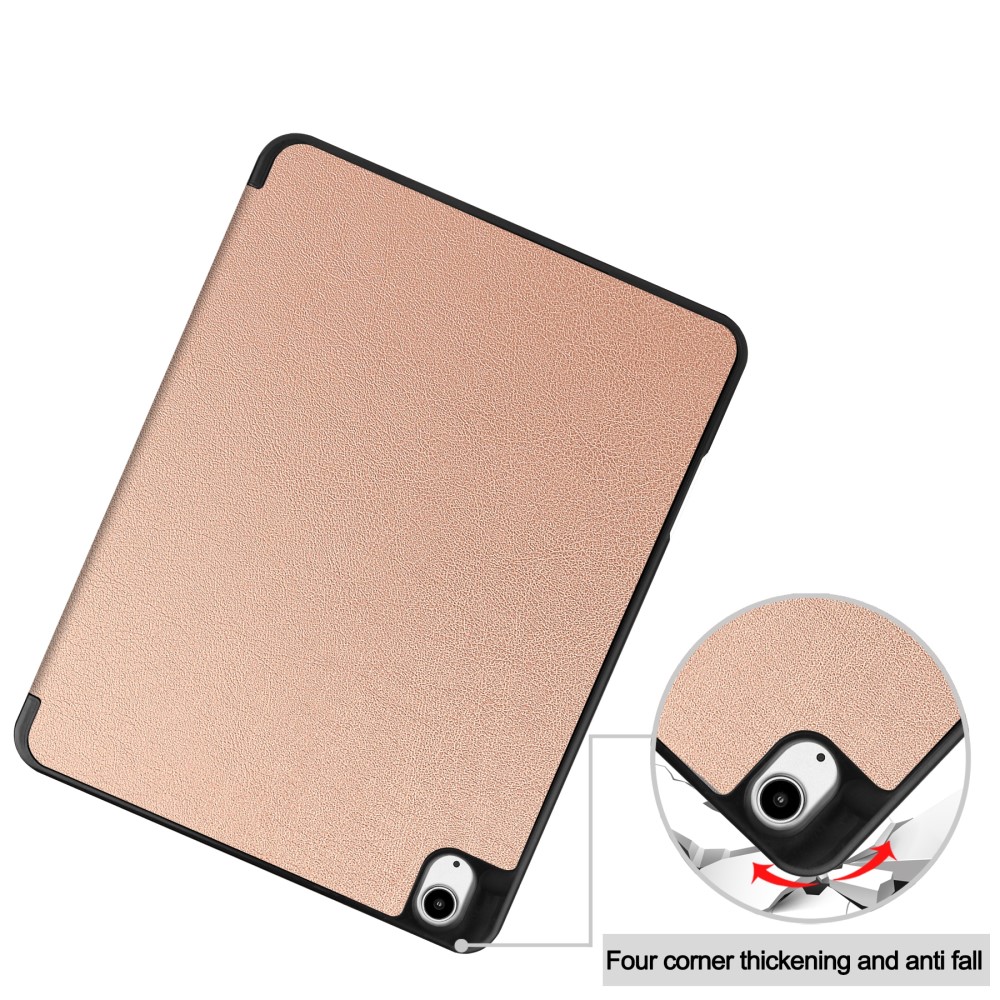  iPad Air 13 2024 Fodral Tri-Fold Pennhållare Roséguld - Teknikhallen.se