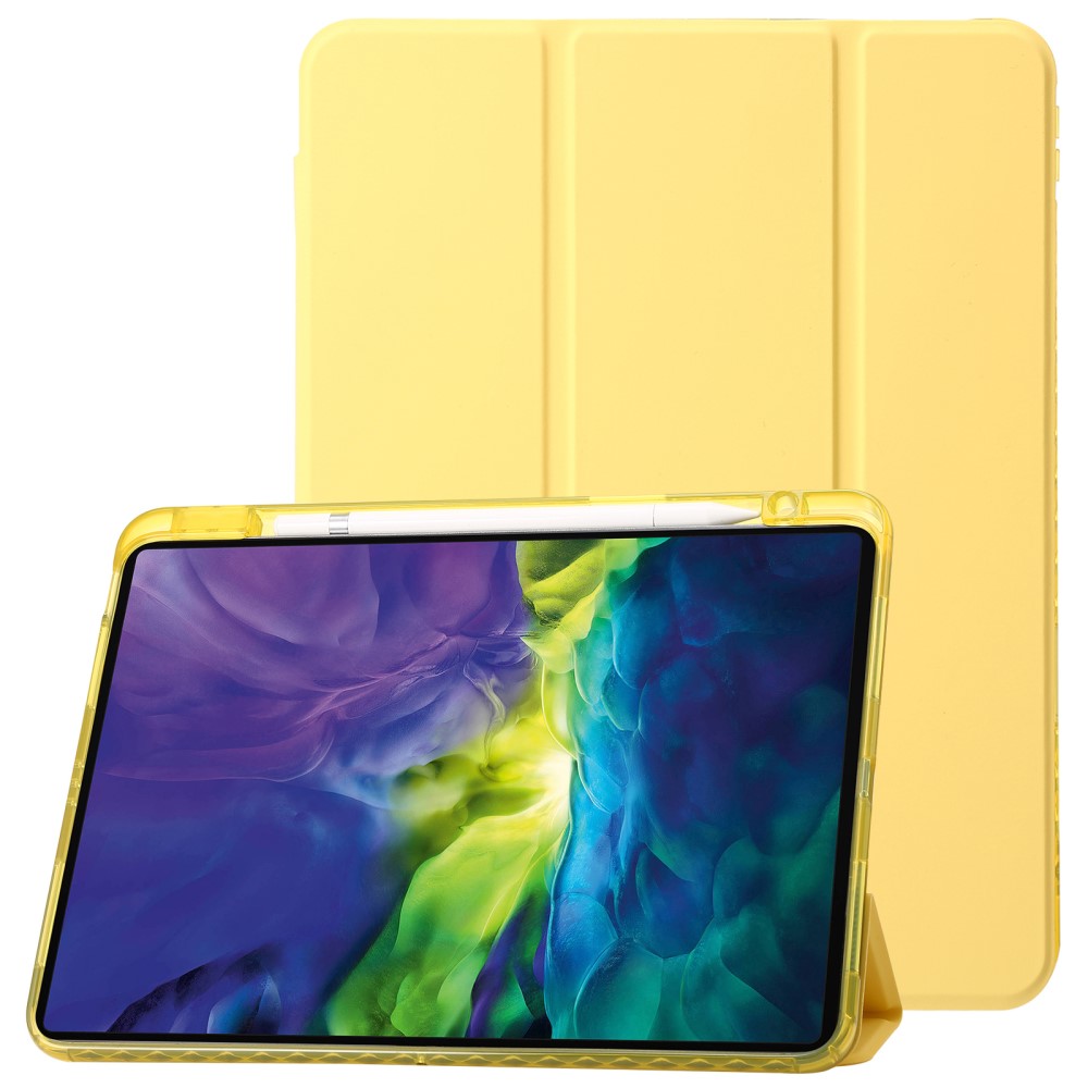  iPad Pro 11 2024 Fodral Tri-Fold Pennhållare Hybrid Gul - Teknikhallen.se