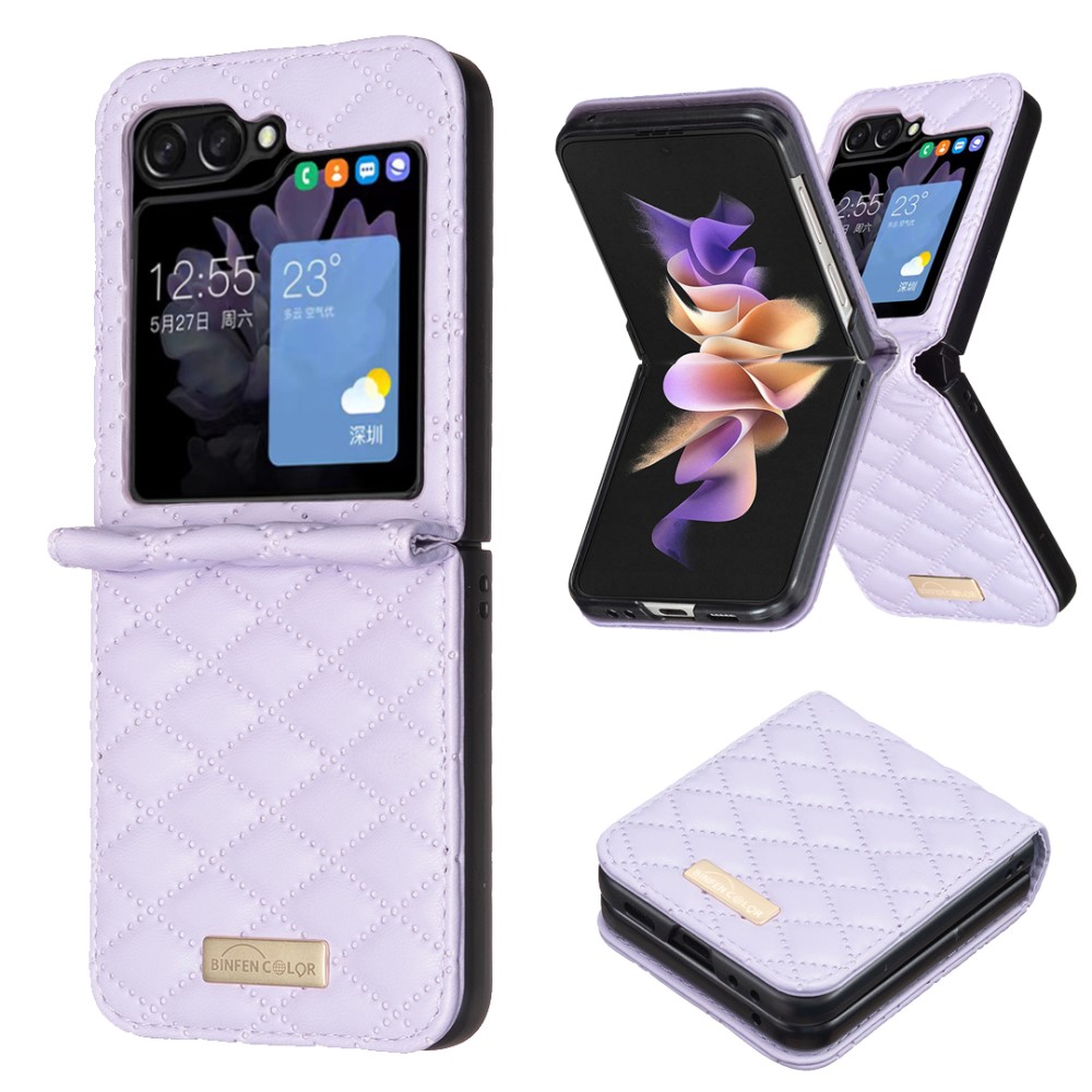  Galaxy Z Flip 6 Skal Diamond Textur Lila - Teknikhallen.se