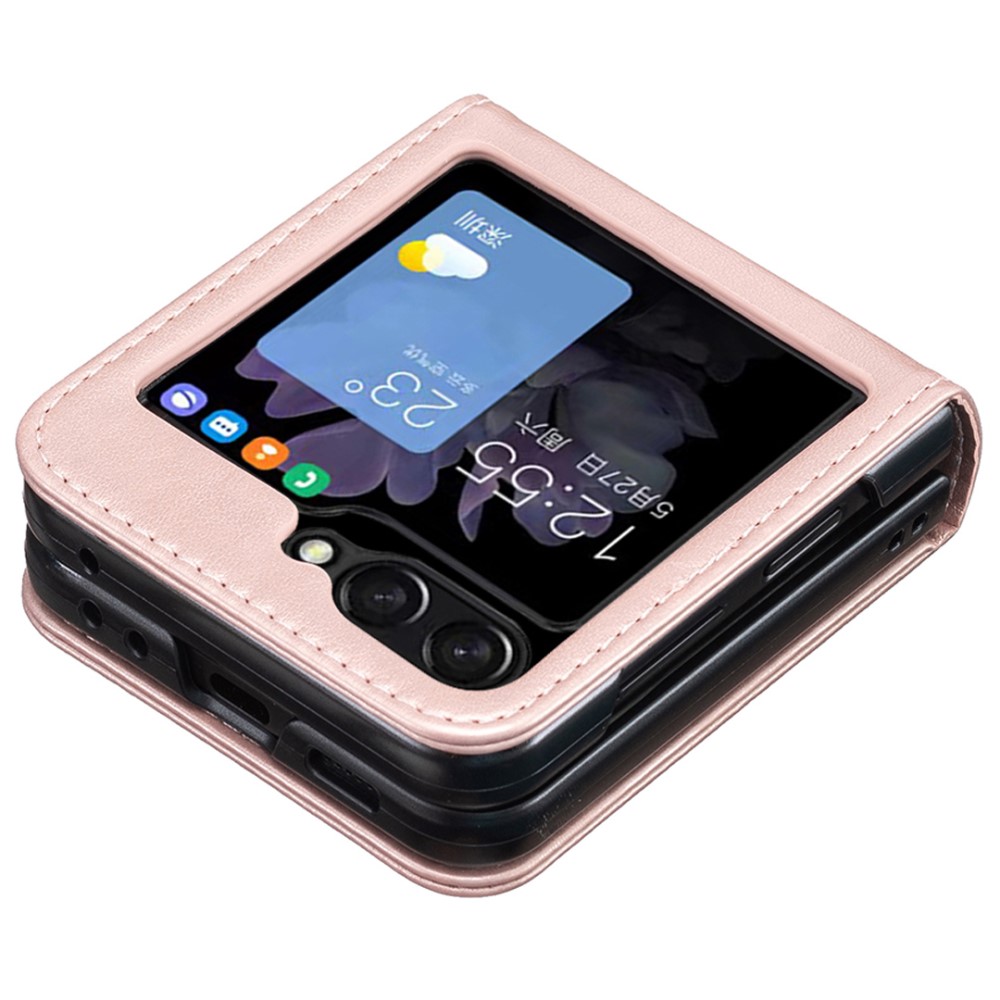  Galaxy Z Flip 6 Skal Fjril Textur Rosa - Teknikhallen.se