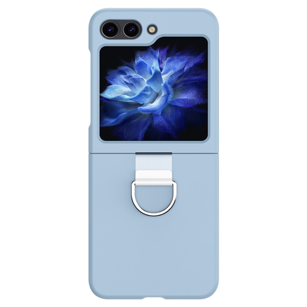  Galaxy Z Flip 6 Skal Skin Touch Ringhllare Ljus Bl - Teknikhallen.se