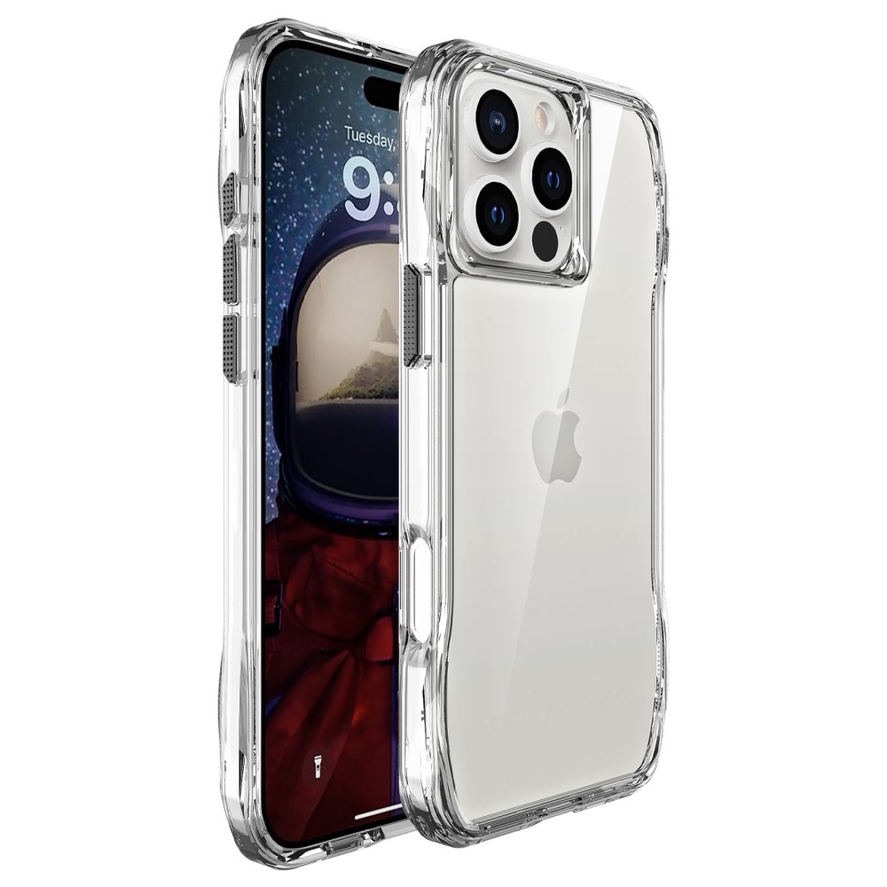  iPhone 16 Pro Skal Shockproof Hybrid Transparent - Teknikhallen.se