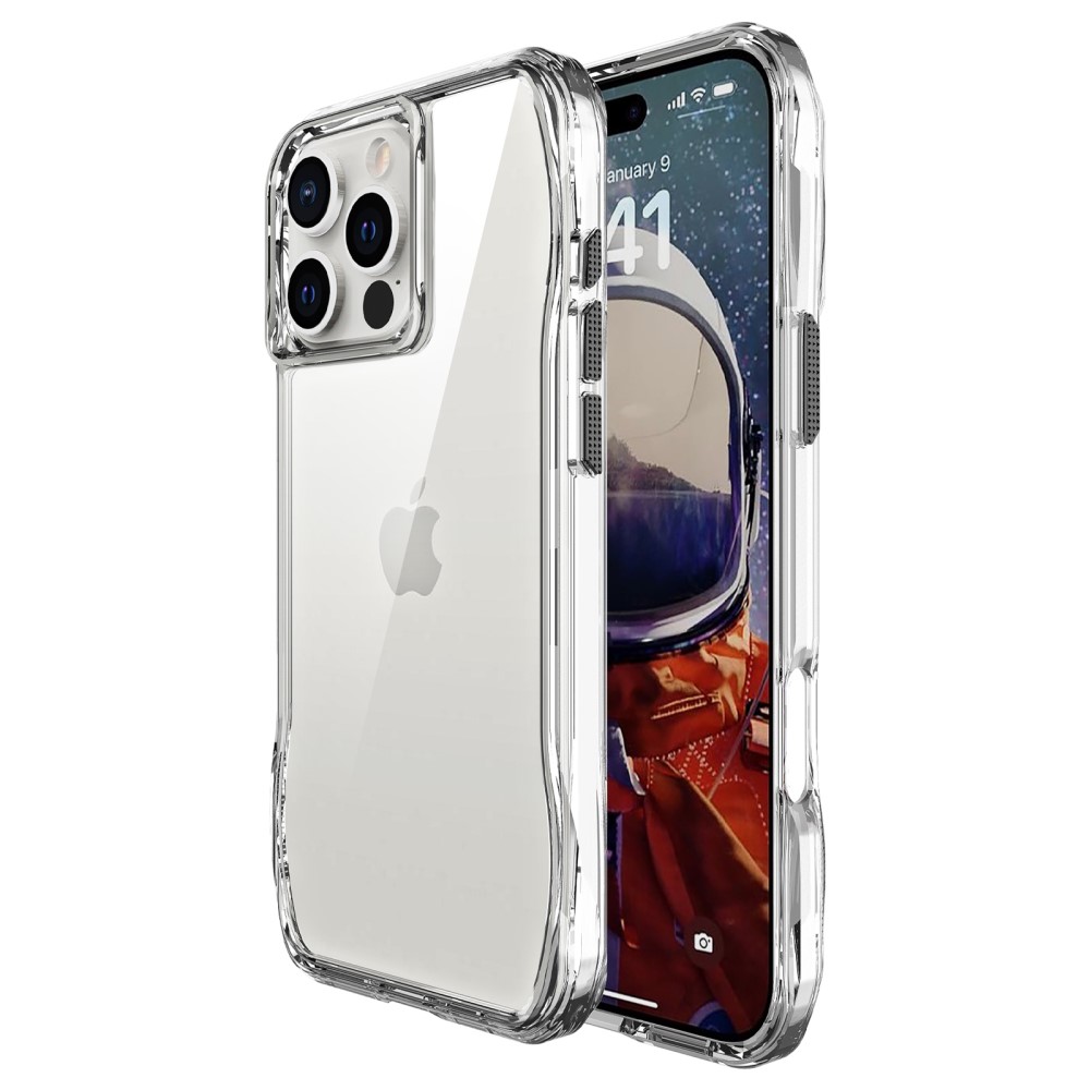  iPhone 16 Pro Skal Shockproof Hybrid Transparent - Teknikhallen.se