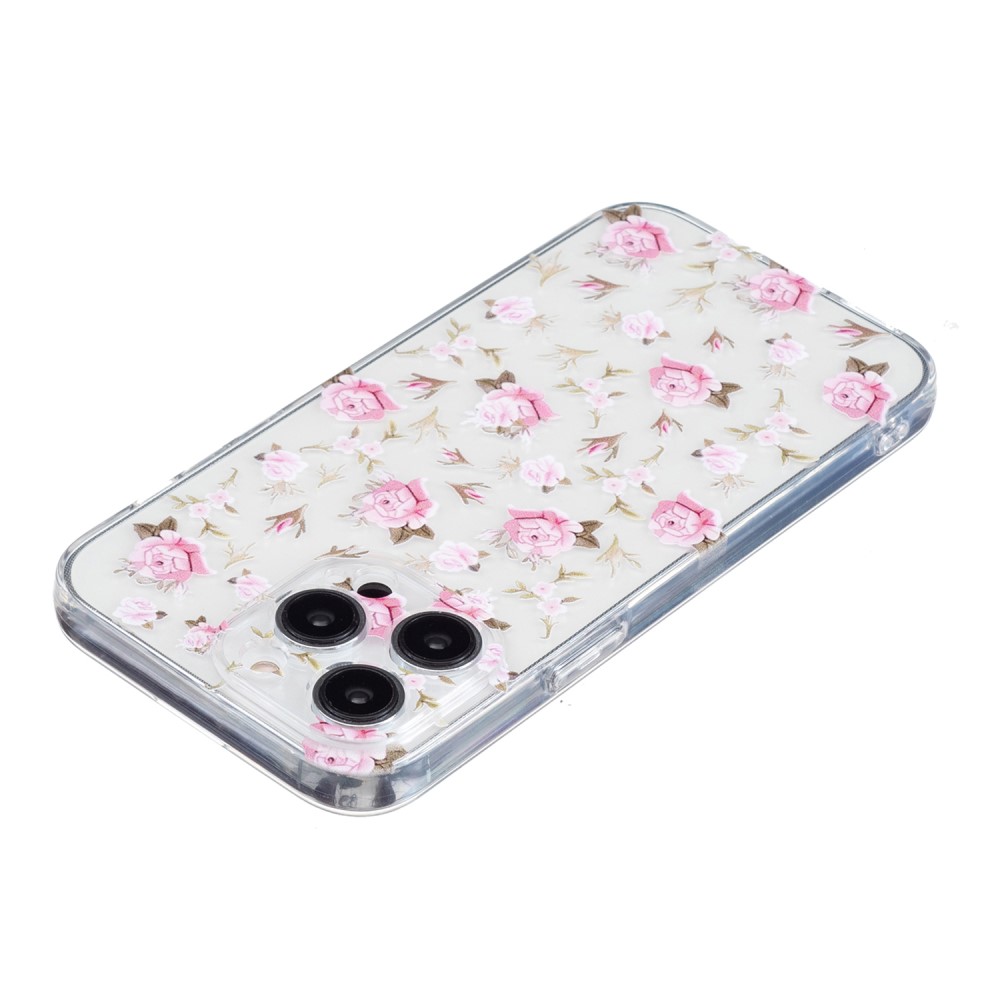  iPhone 16 Pro Skal TPU Rosa Blommor - Teknikhallen.se