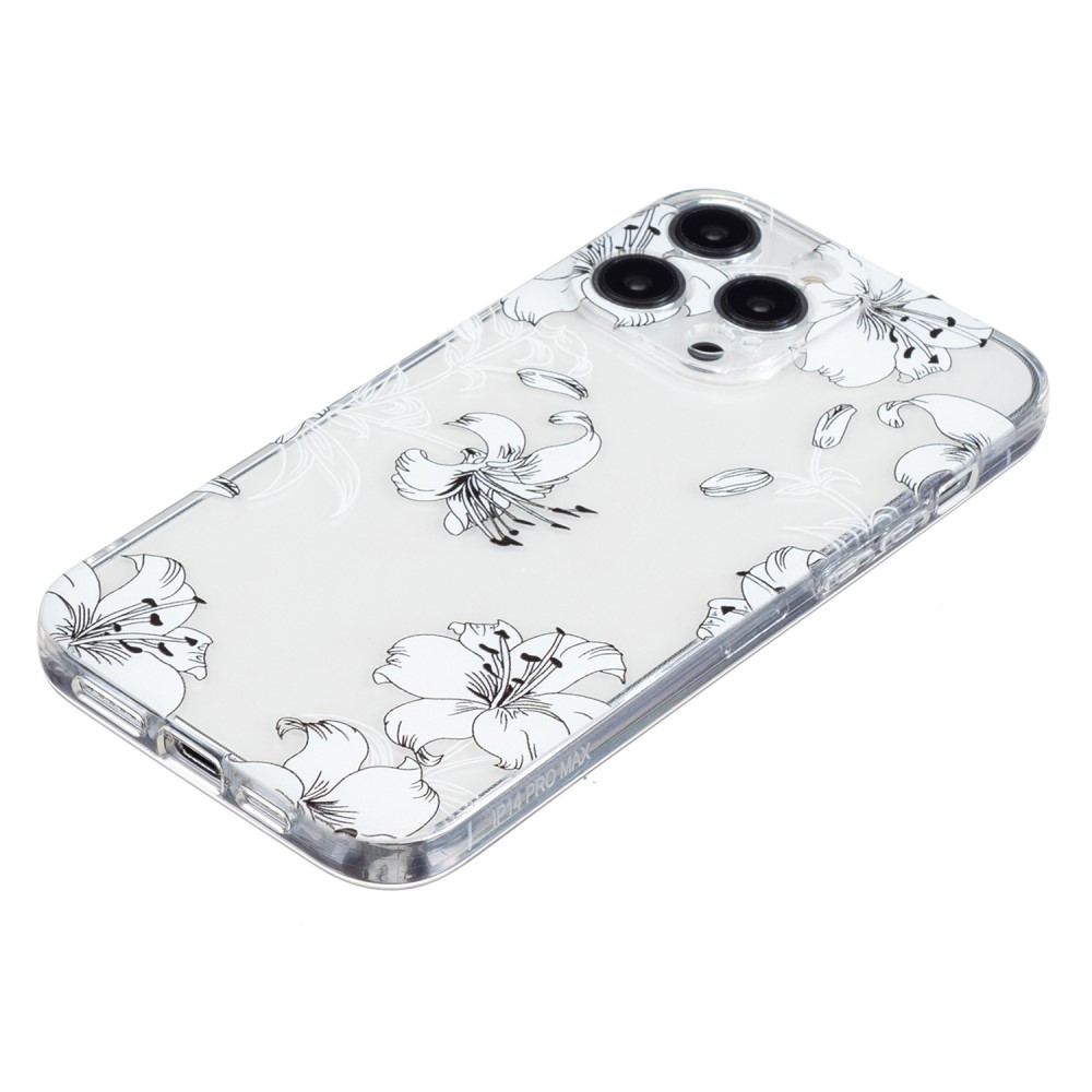  iPhone 16 Pro Skal TPU Vita Blommor - Teknikhallen.se