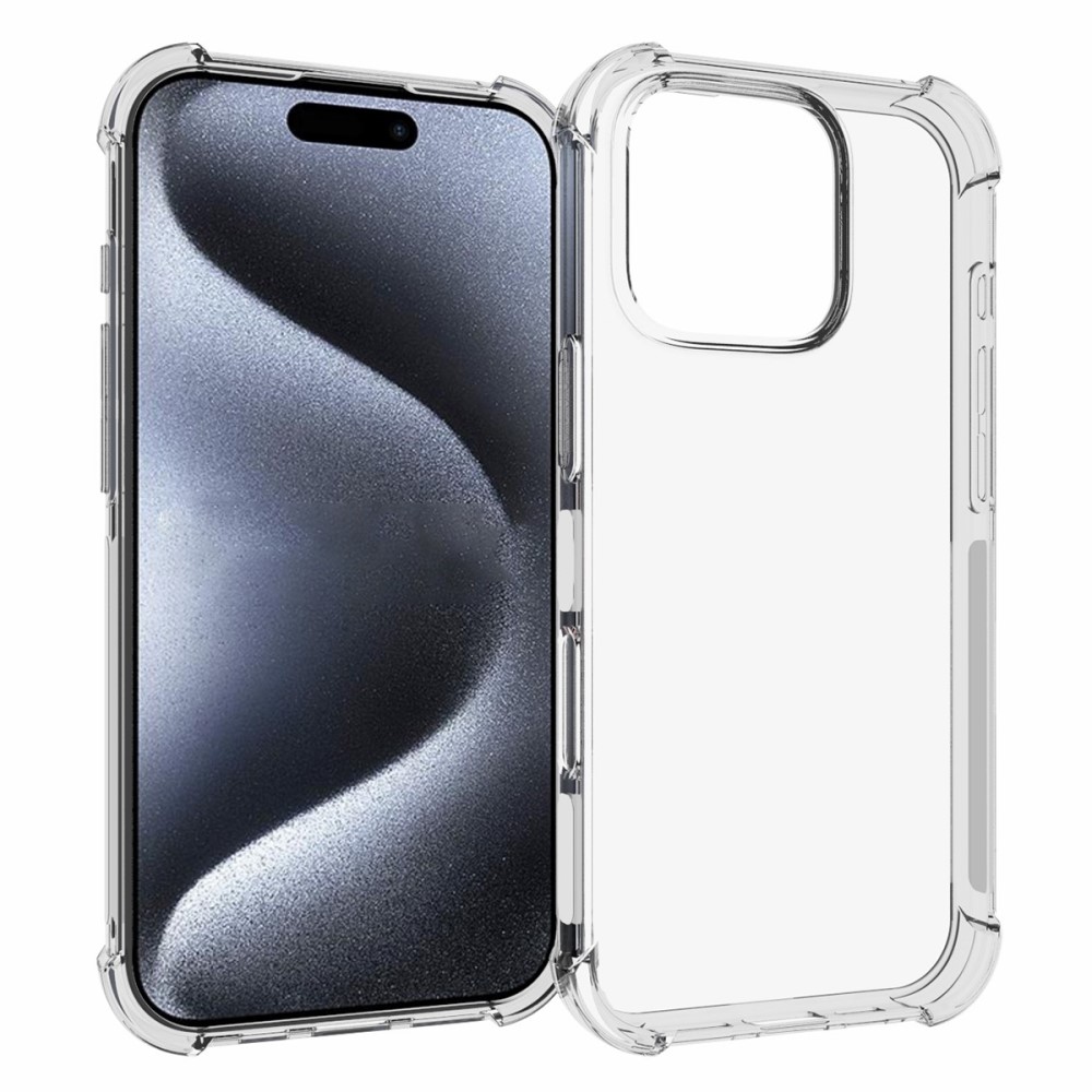  iPhone 16 Pro Skal TPU Shockproof Transparent - Teknikhallen.se