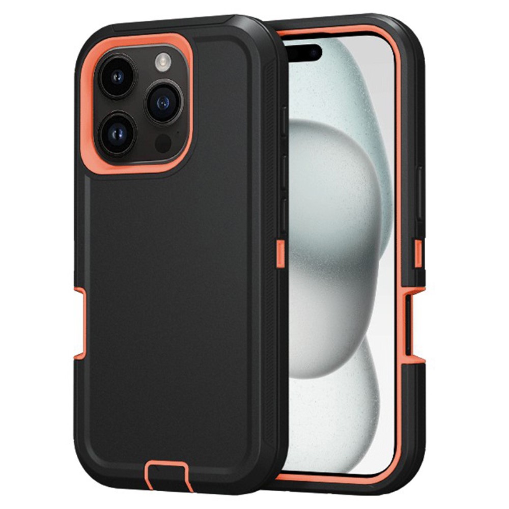  iPhone 16 Pro Skal Xtreme Shockproof Hybrid Svart/Orange - Teknikhallen.se