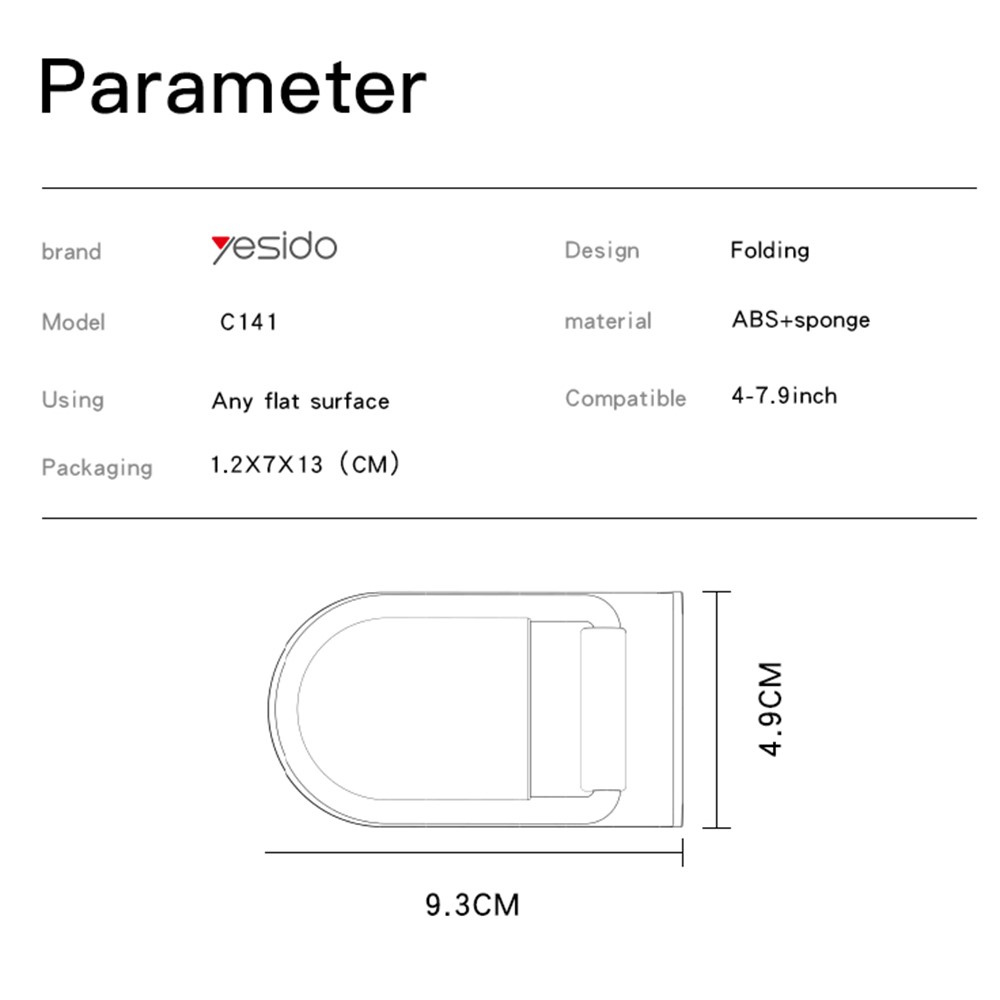 YESIDO YESIDO Mobilhållare Portabel För Skrivbord Svart - Teknikhallen.se