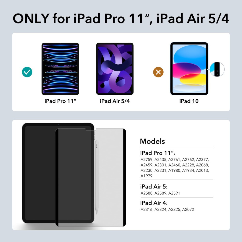 ESR ESR iPad Pro 11/iPad Air 4/5 Skärmskydd Magnetiskt Privacy - Teknikhallen.se