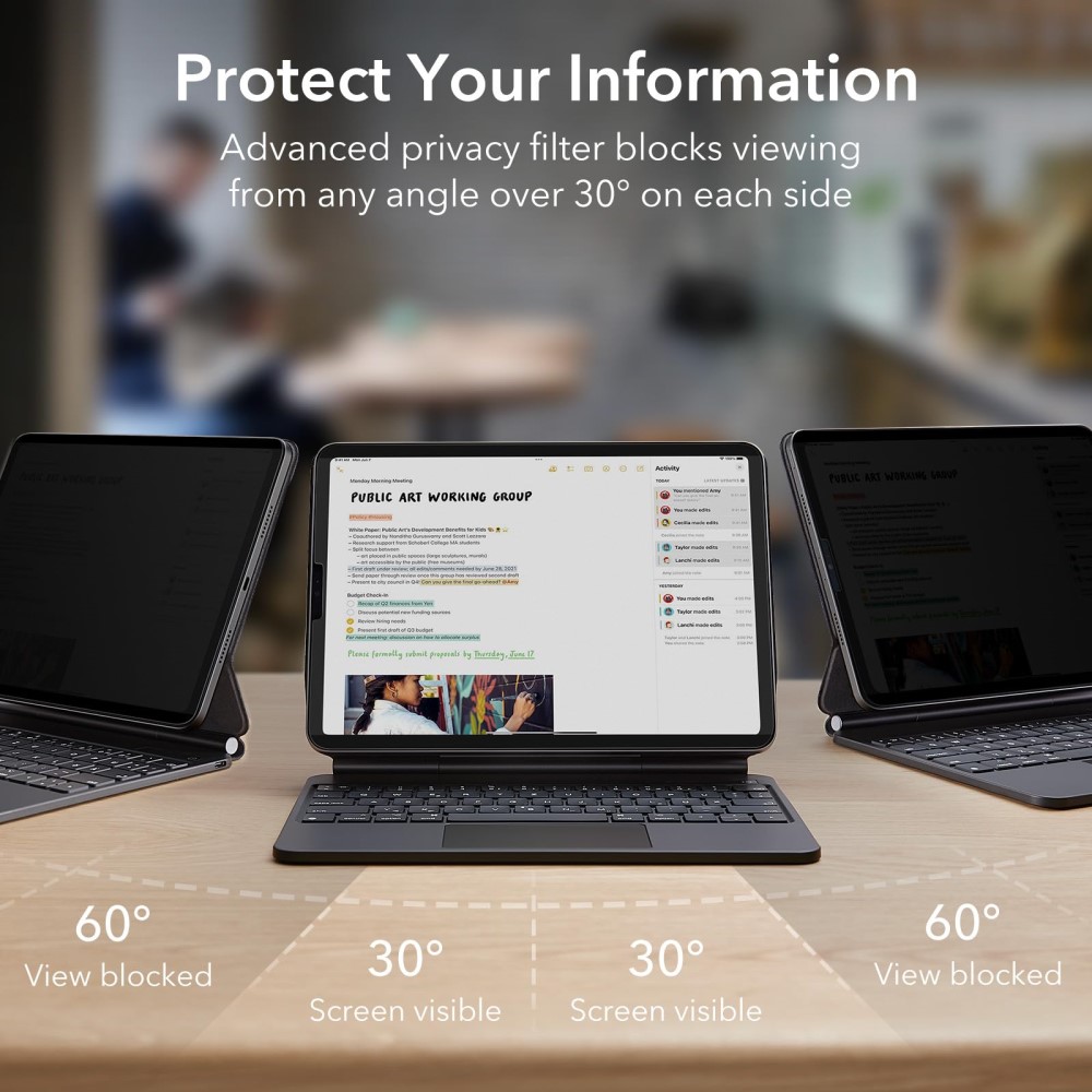 ESR ESR iPad Pro 11/iPad Air 4/5 Skärmskydd Magnetiskt Privacy - Teknikhallen.se