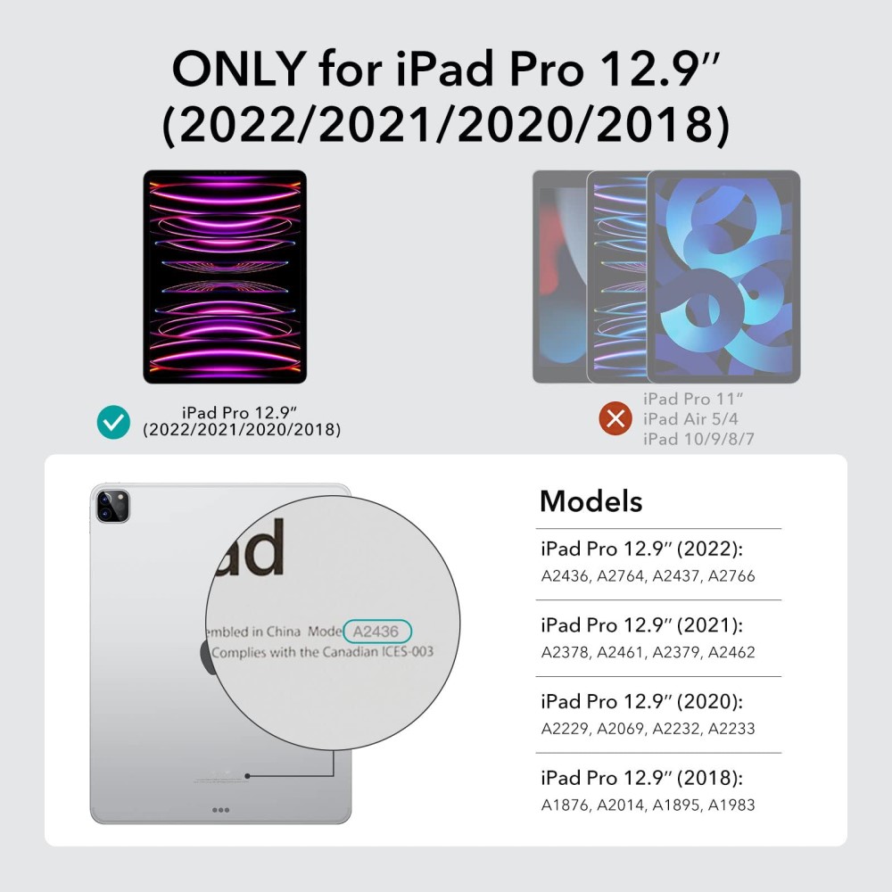 ESR ESR iPad Pro 12.9 2018/2020/2021/2022 2-PACK Skärmskydd Paper Feel - Teknikhallen.se